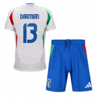 Italien Matteo Darmian #13 Auswärts Trikotsatz Kinder EM 2024 Kurzarm (+ Kurze Hosen)